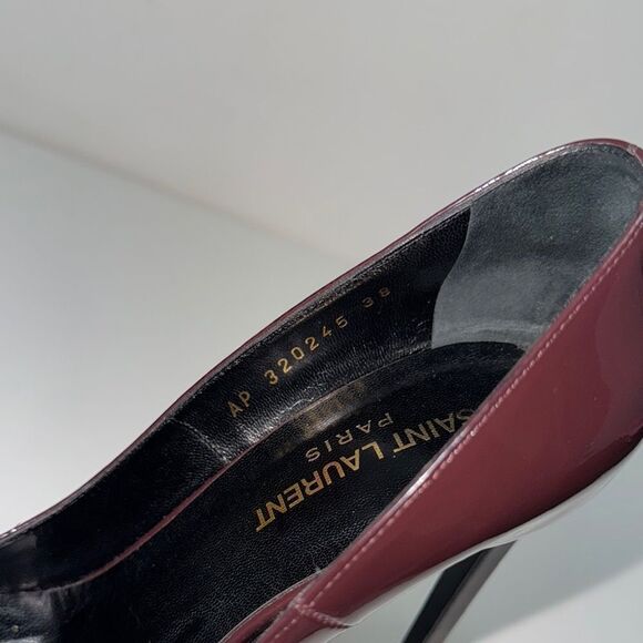 š„Saint LaurentāParis Blown Heels Elegant Design Sz 8 USA 38eu New in box - Picture 6 of 10